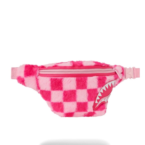 FURZILLA SHARK (PINK CHECK) SAVVY CROSSBODY - Picture 3 of 5